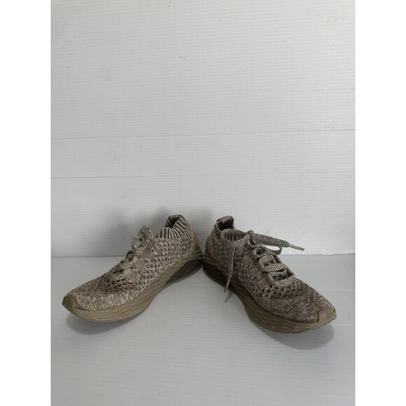 NOBULL Project Knit Runner Gray Tan Running Shoe Mens 6.5 Womens 8 Casual - Picture 1 of 6
